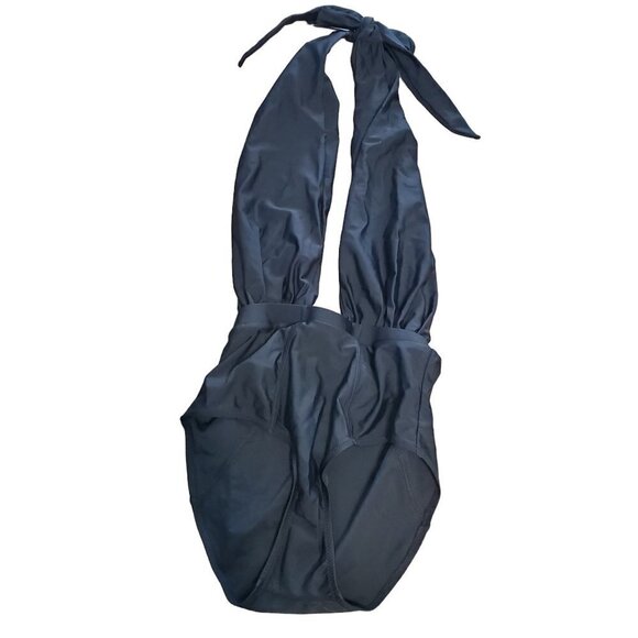 NWT 6 Shore Road by Pooja Twisted Front Black 1 piece Swimsuit Sz XS Minimalist - Picture 4 of 7